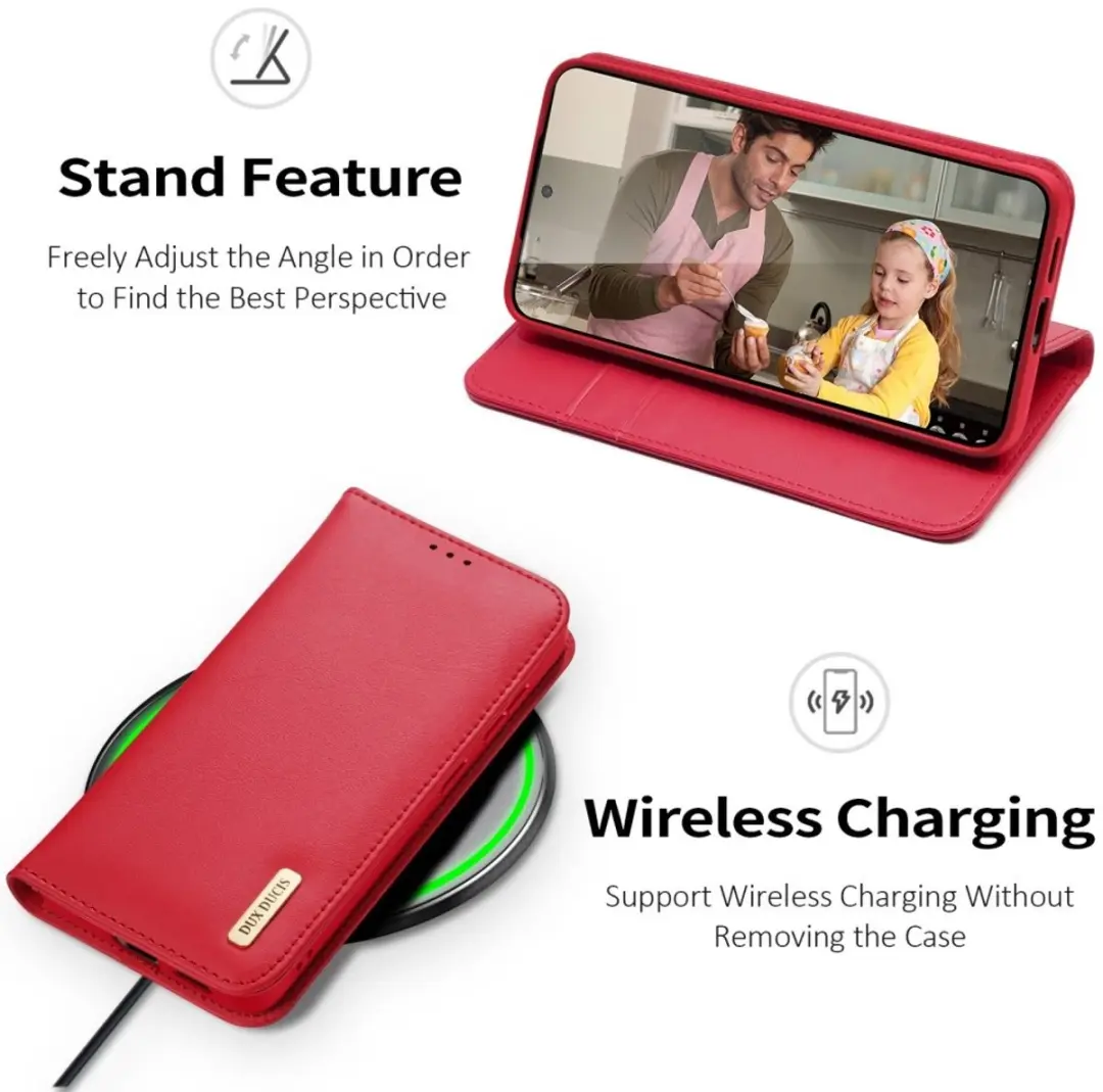 Dux Ducis Hivo Hoesje Samsung Galaxy S25 Plus - Rood - afbeelding 6 van 6