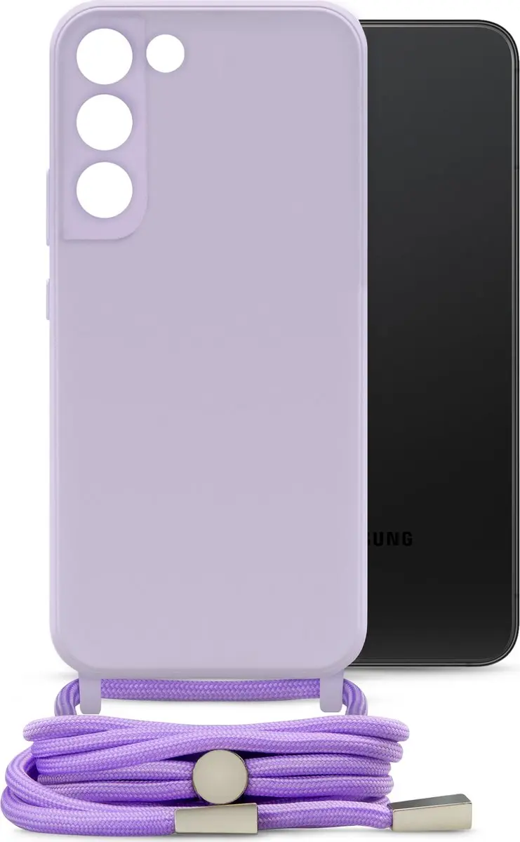 Mobilize Lanyard Gelly TPU Hoesje Samsung Galaxy S22 - Paars - MOB-LGCP-GALS225G