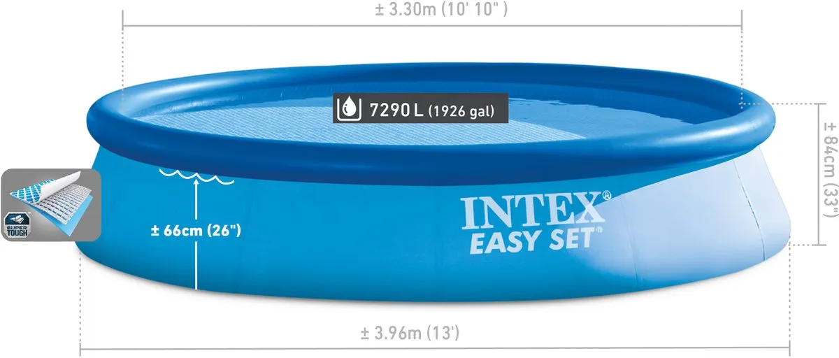 Intex Easy Set Opblaaszwembad 28142 - Ø396x84cm - Blauw