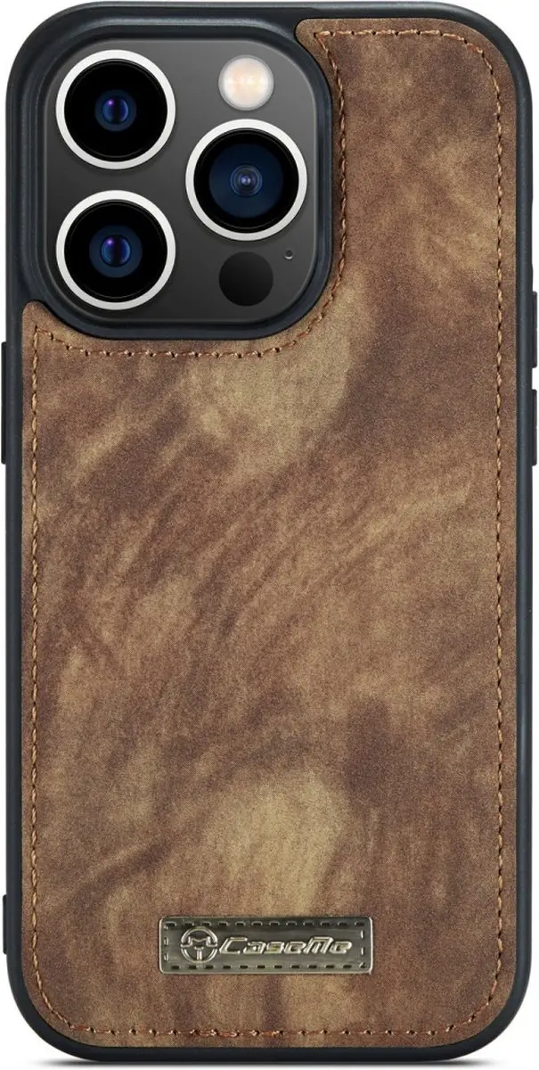 Caseme Vintage Portemonneehoesje CSM-39270 - iPhone 15 Pro Max - 8 Pasjes - Bruin