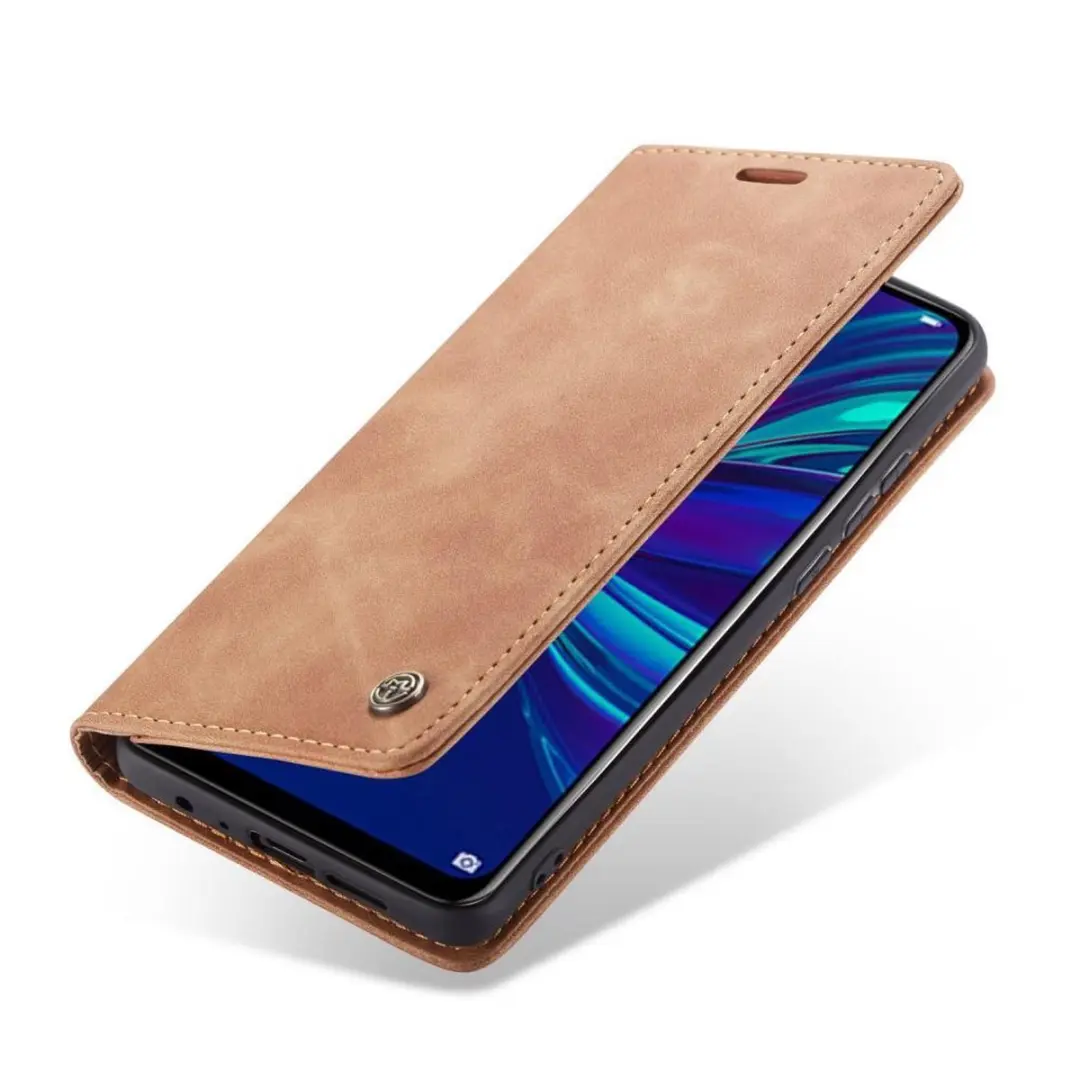 Caseme Book Case Hoesje - Huawei P Smart (2019) - 2 Pasjes - Bruin