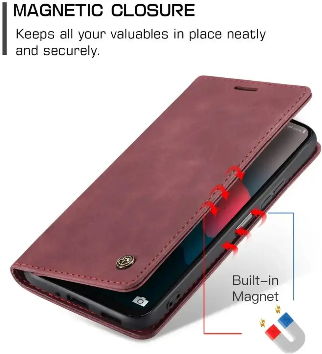 Caseme 013 Hoesje Samsung Galaxy A26 - Book Case Rood