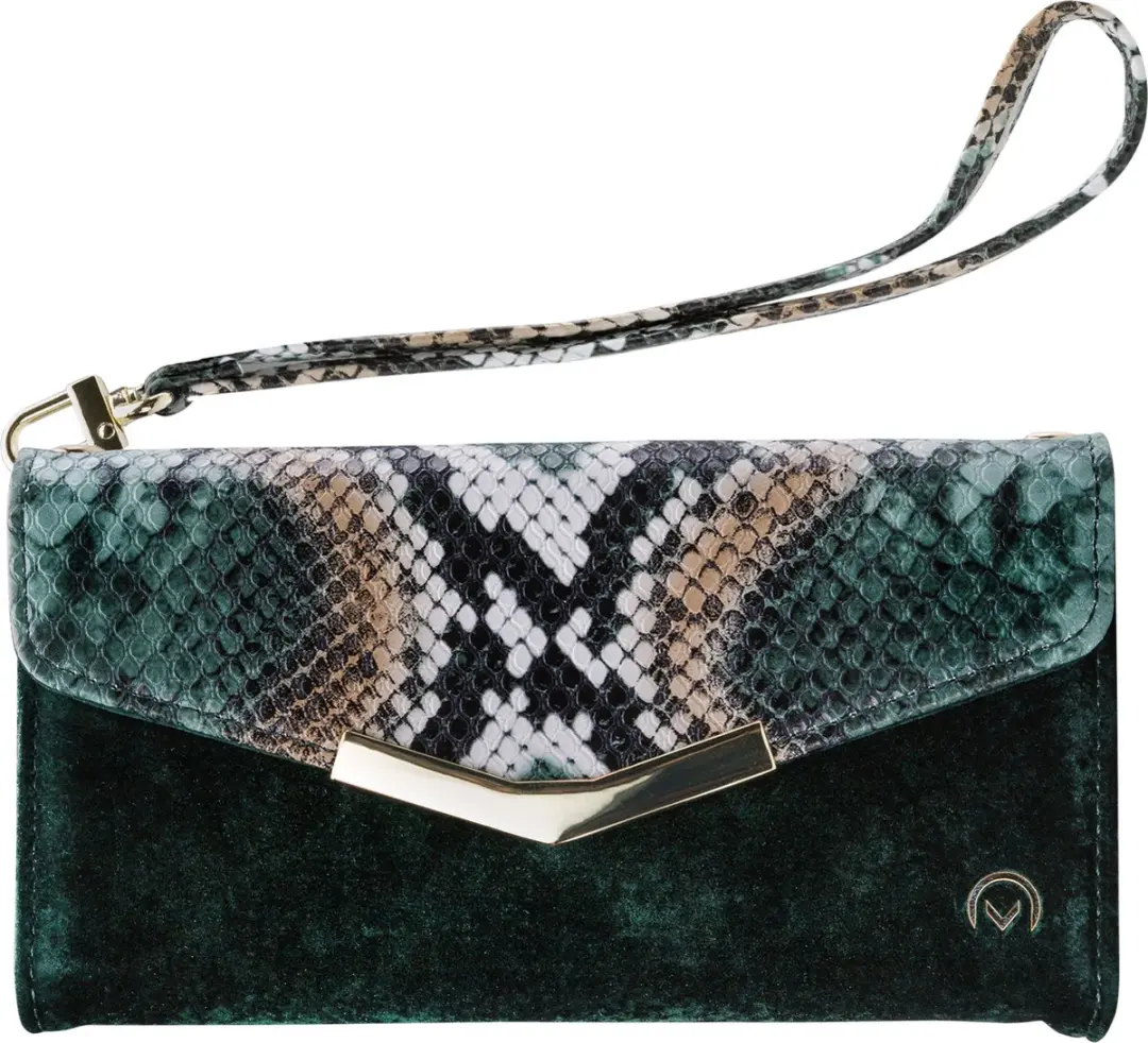 Mobilize iPhone 11 Pro Hoesje Velvet Clutch Case - 4 Pasjes - Groen