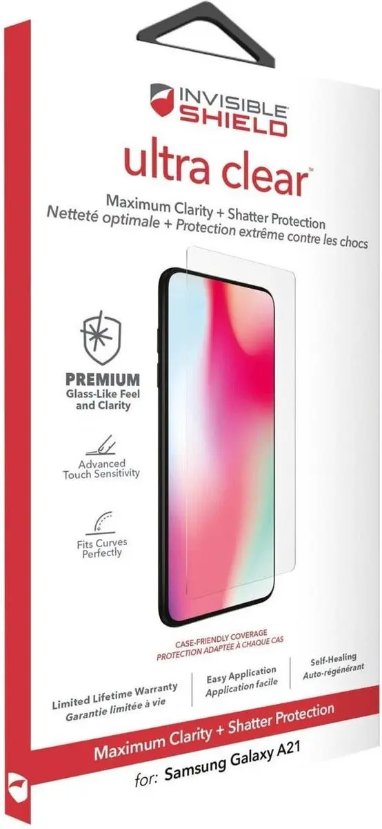 ZAGG InvisibleShield Ultra Clear Samsung Galaxy A21 Schermbeschermer