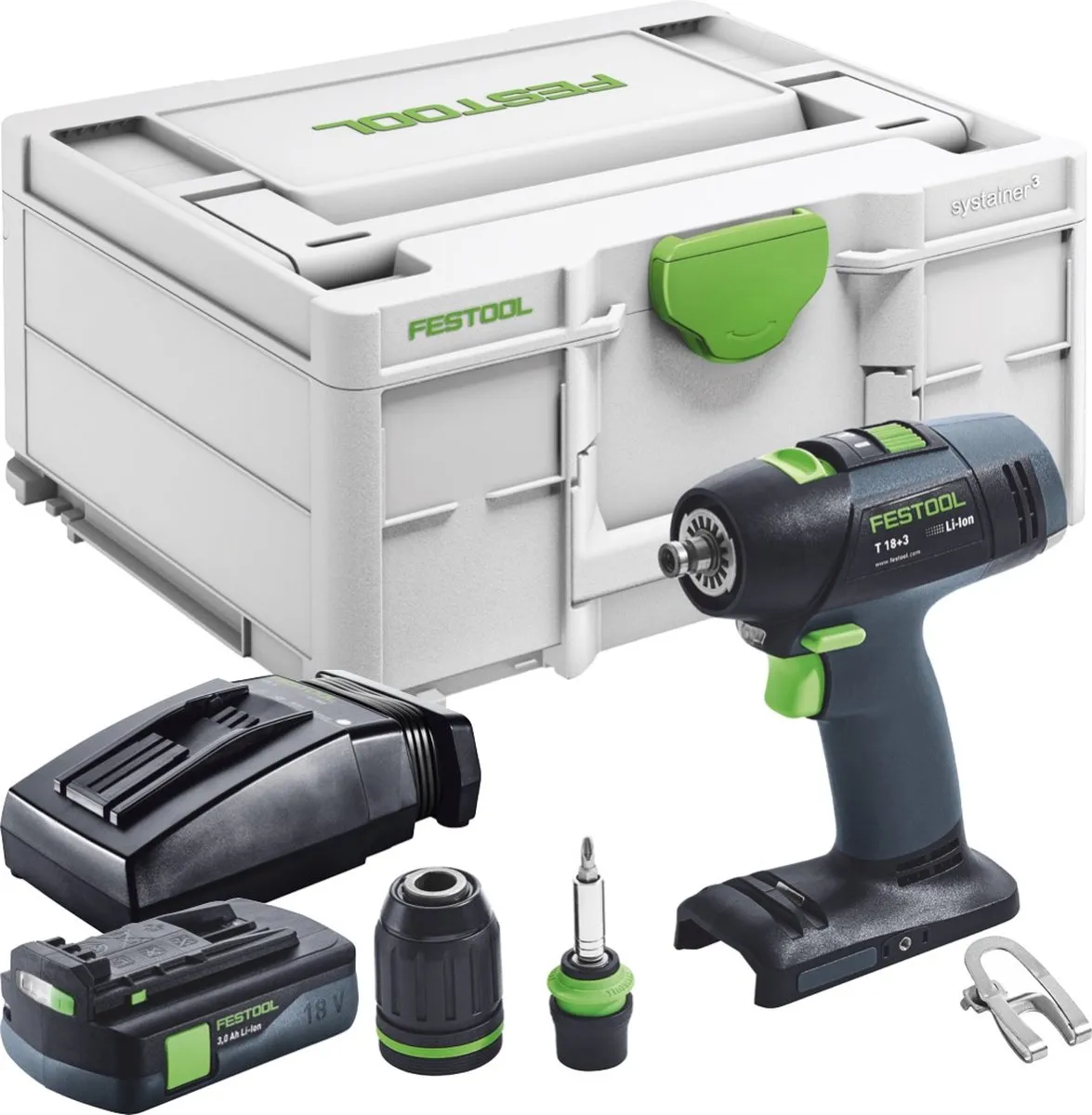Festool T 18+3 Basic Accuboormachine 18V - 50Nm Borstelloos - 3000mAh - afbeelding 4 van 5