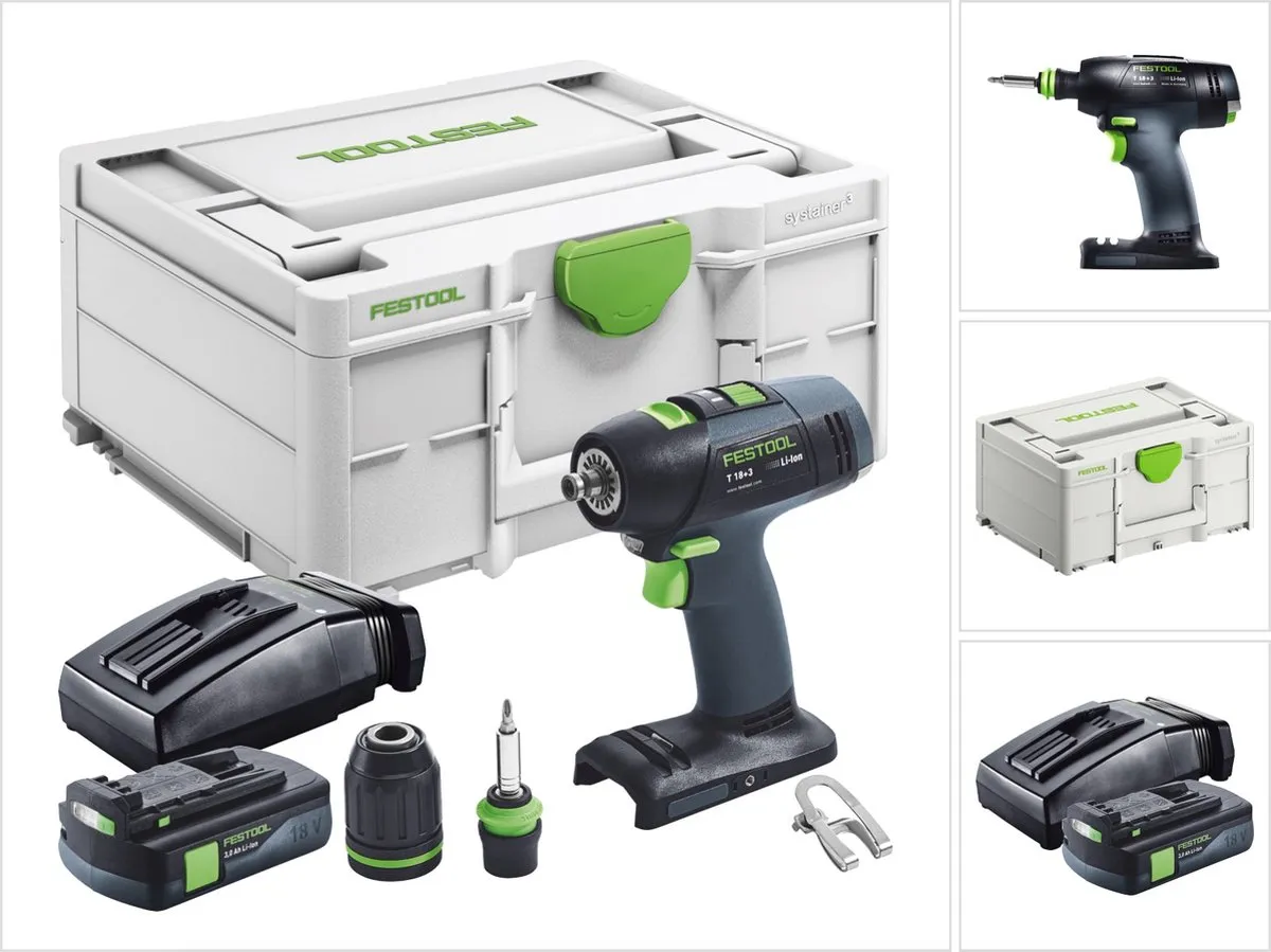 Festool T 18+3 Basic Accuboormachine 18V