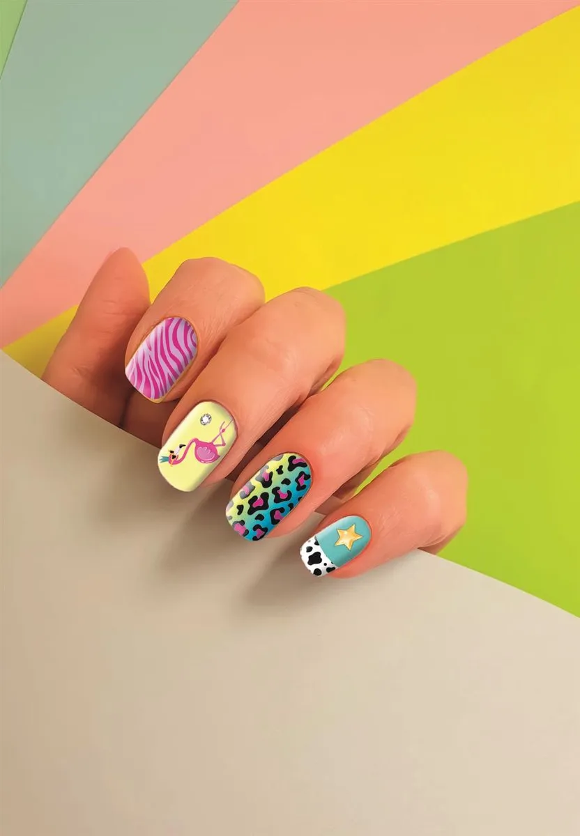 Clementoni Cazy Chic Press & Go Nails Animals - Kunstnagels