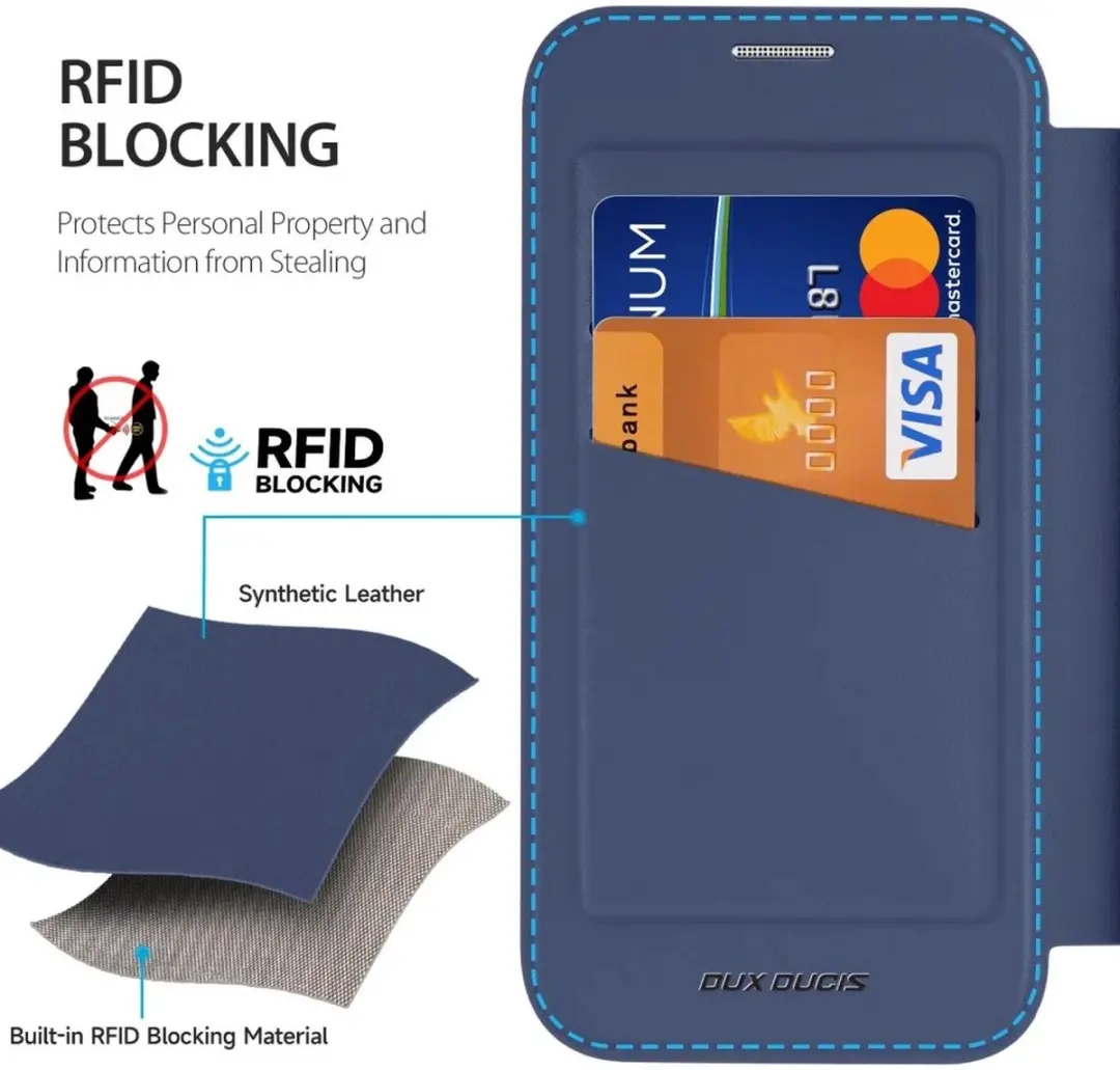 Dux Ducis Telefoonhoesje Samsung Galaxy A15 - Donkerblauw - afbeelding 6 van 6