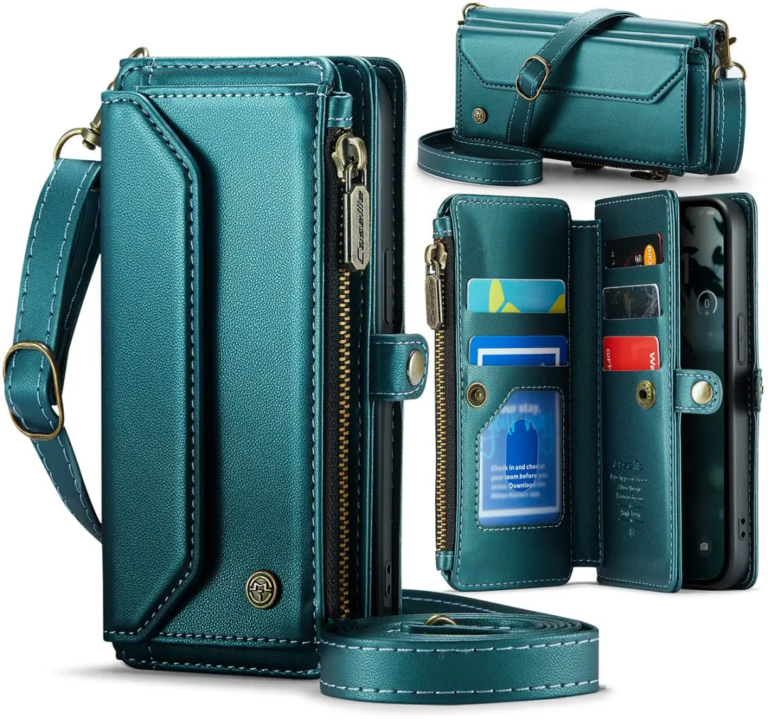 Caseme Hoesje iPhone 16e Portemonnee Groen CSM-AI16EG