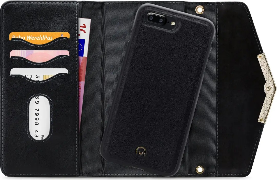 Mobilize Velvet Clutch iPhone 6/6s Plus Hoesje - 4 Pasjes - Zwart