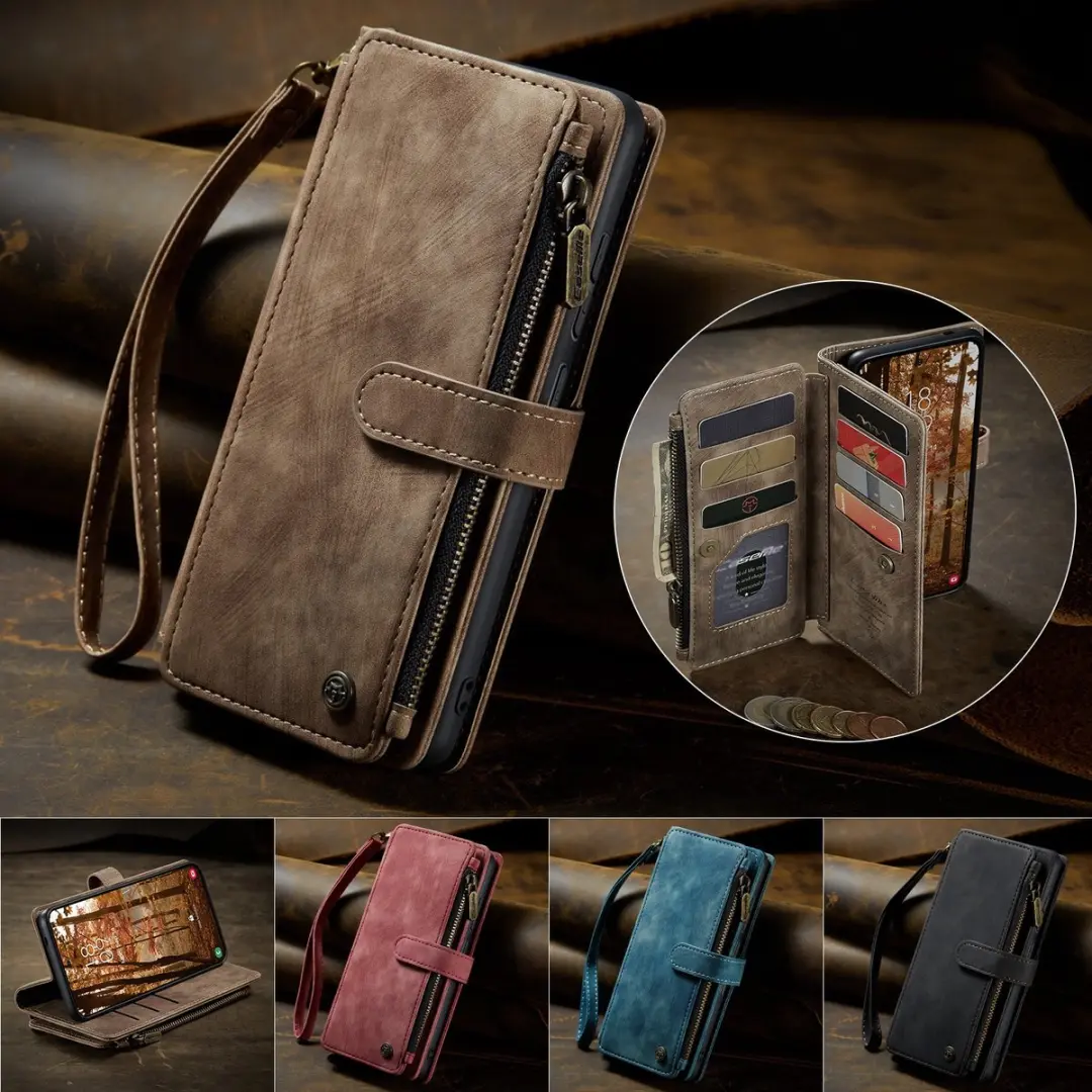 Caseme C30 Book Case Hoesje Samsung Galaxy S26 - 10 Pasjes - Bruin
