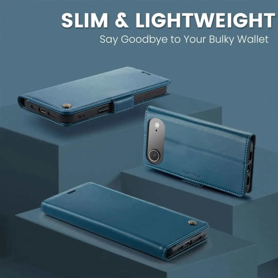 Caseme Wallet Case iPhone Air - RFID Blauw - 3 Pasjes - afbeelding 6 van 6