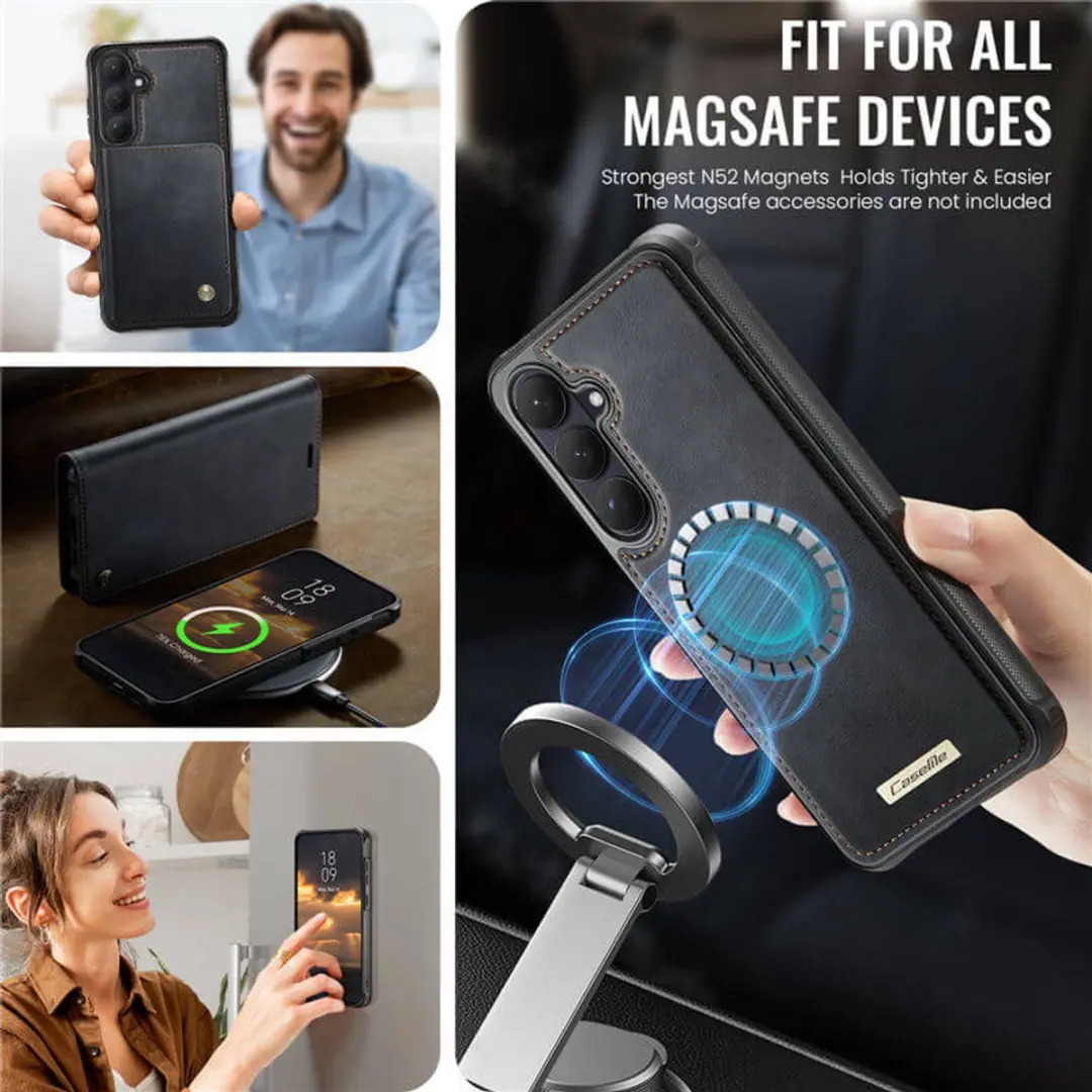 Caseme Luxe 2-in-1 Portemonneehoes Backcover Galaxy S26 - Zwart