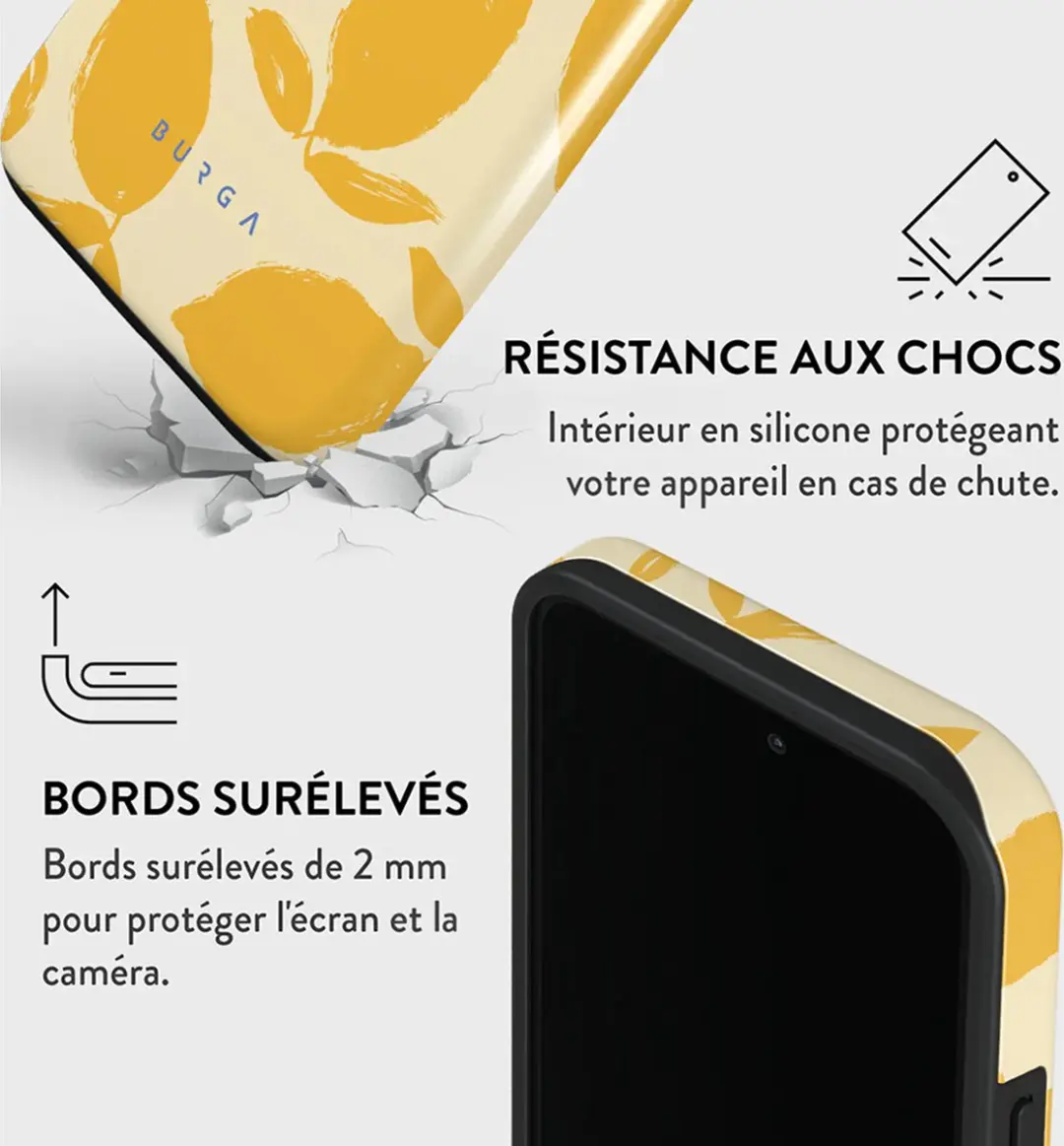 Burga Tough Series Hoesje iPhone 13 Pro - Geel BRGTOUGHCASEIP13PLT