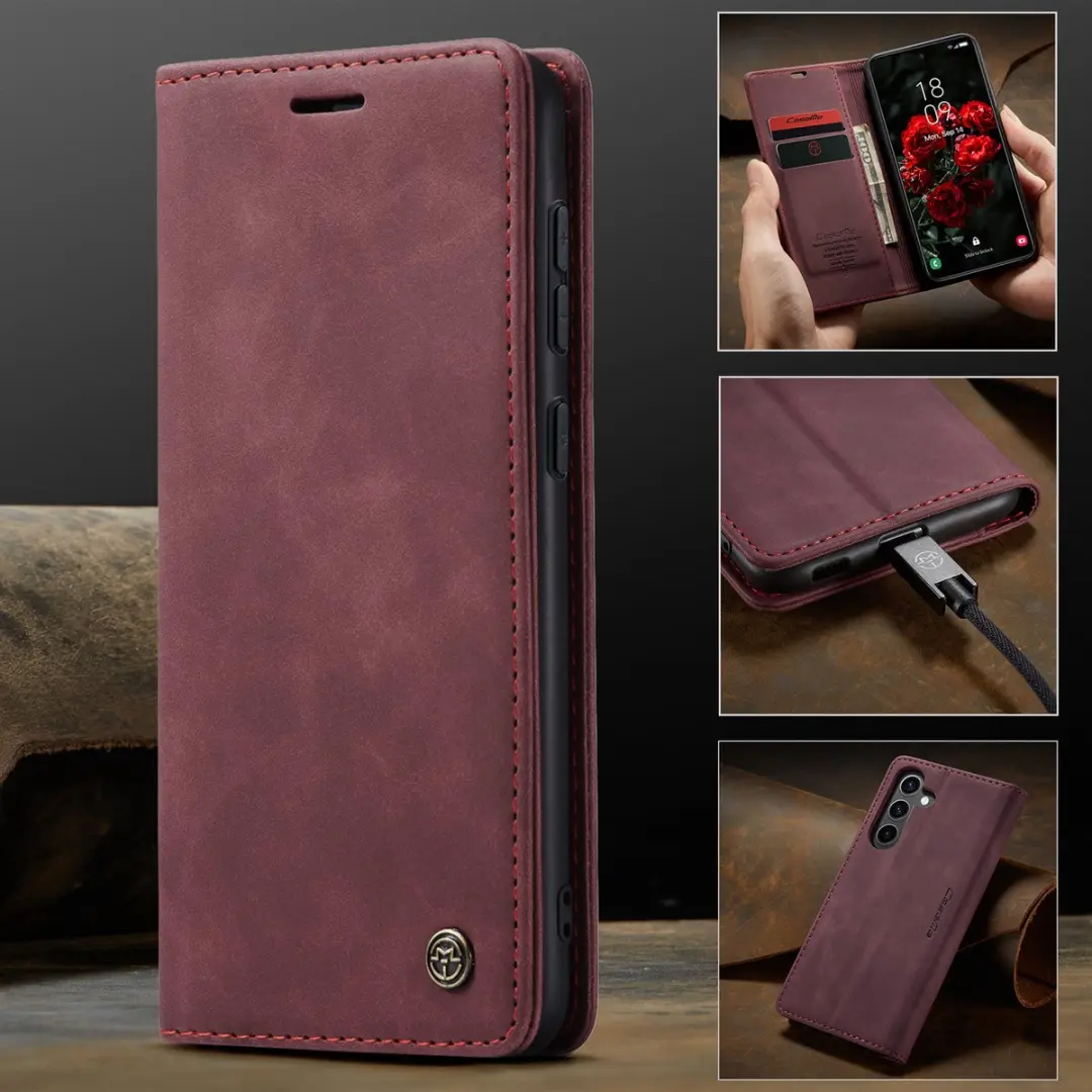 Caseme 013 Book Case Hoesje - Samsung Galaxy S24 FE - Bordeaux