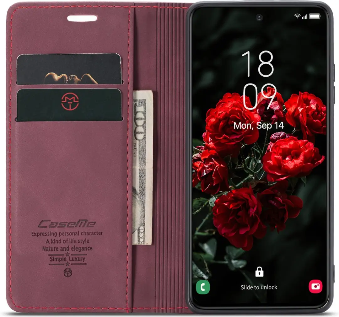 Caseme 013 Book Case Hoesje - Samsung Galaxy S24 FE - Bordeaux