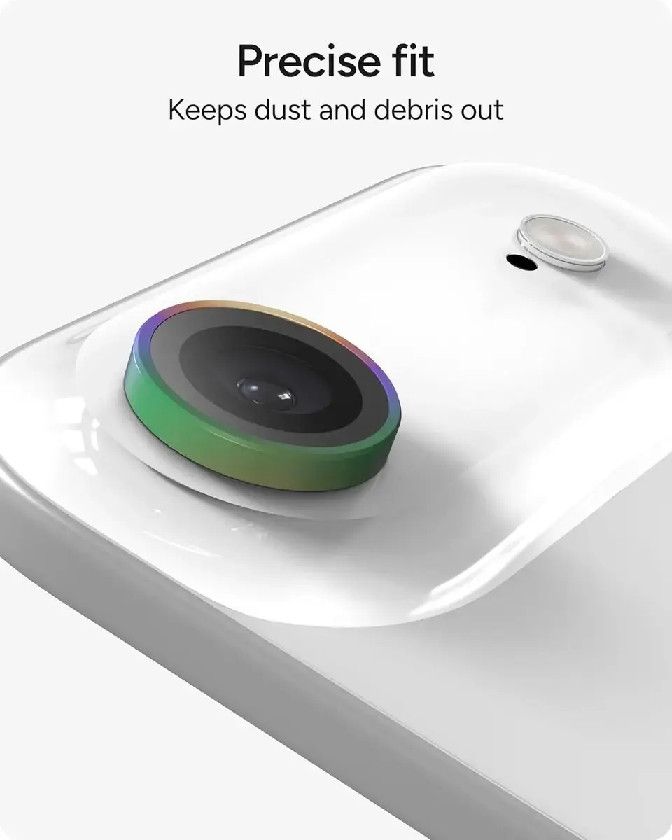 ZAGG Glass Elite Camera Rings iPhone Air - Tempered Glass - Chrome