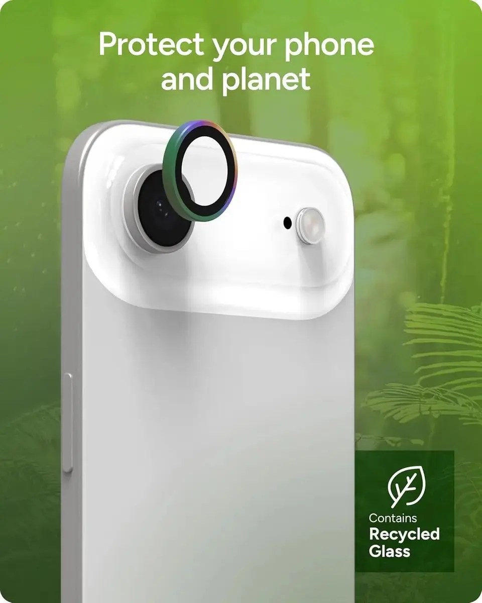 ZAGG Glass Elite Camera Rings iPhone Air - Tempered Glass - Chrome - afbeelding 6 van 6