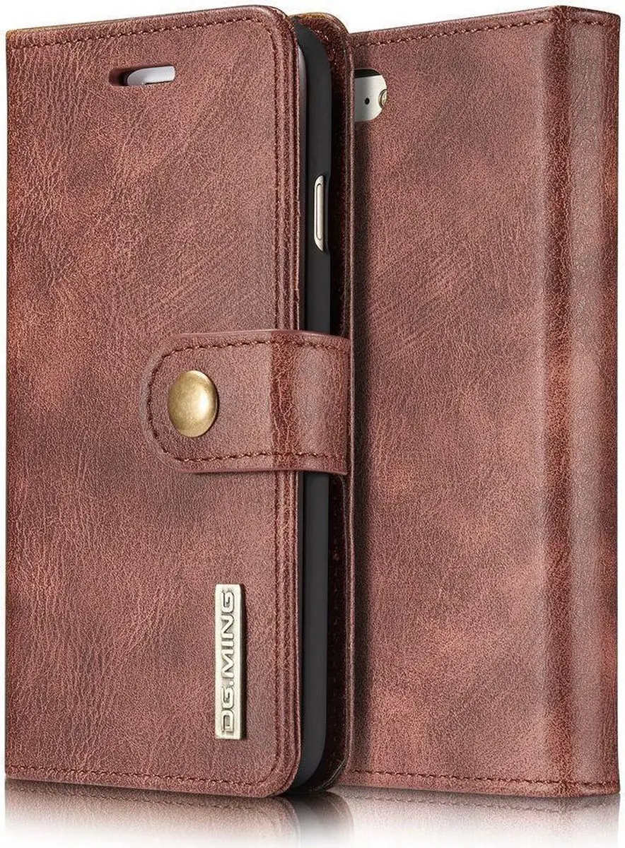 DG.MING Portemonnee Hoesje Echt Leer Rood