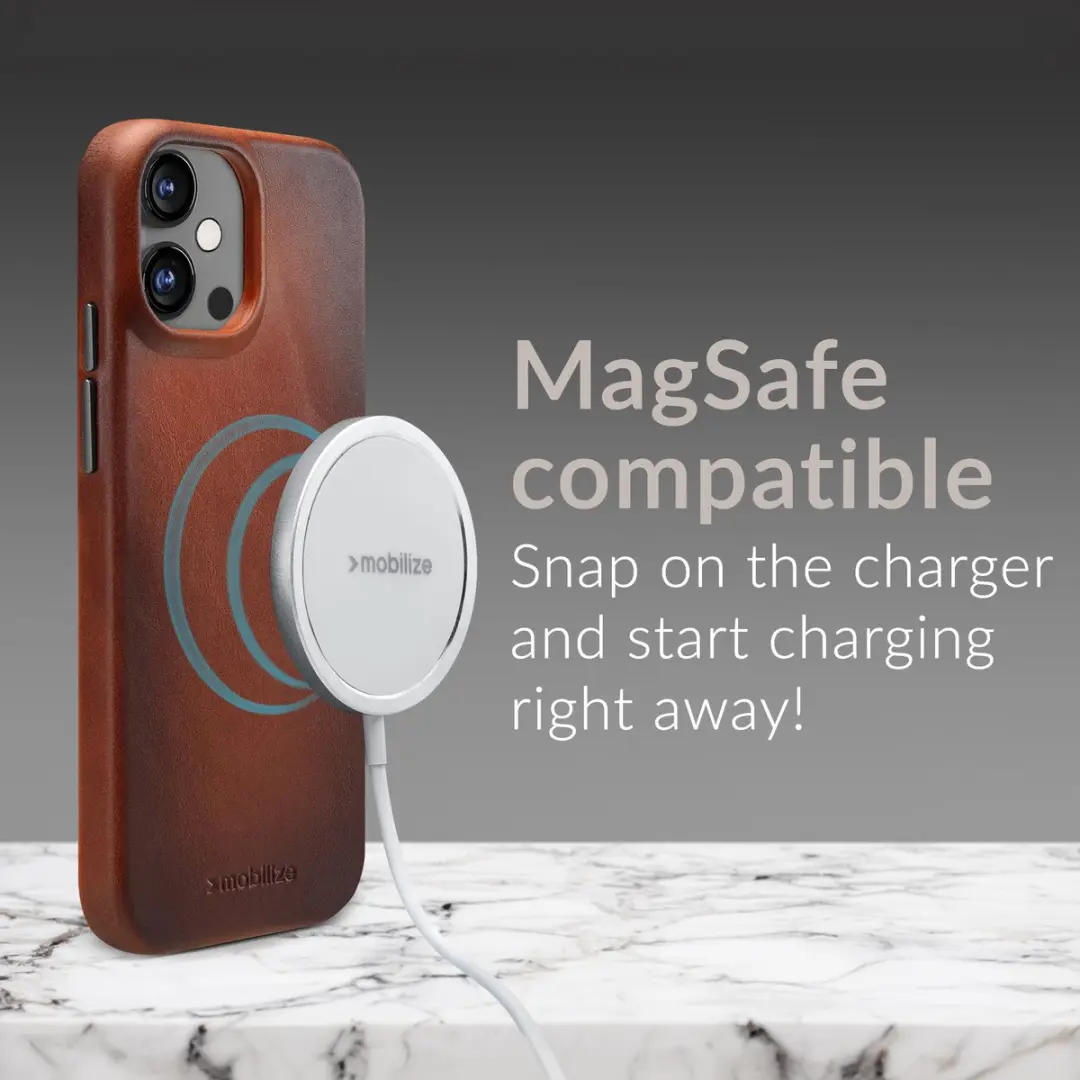 Mobilize iPhone 16 Pro Hoesje Echt Leer - Cognac - MOB-MCPLCBC-IPH16PRO - afbeelding 6 van 6
