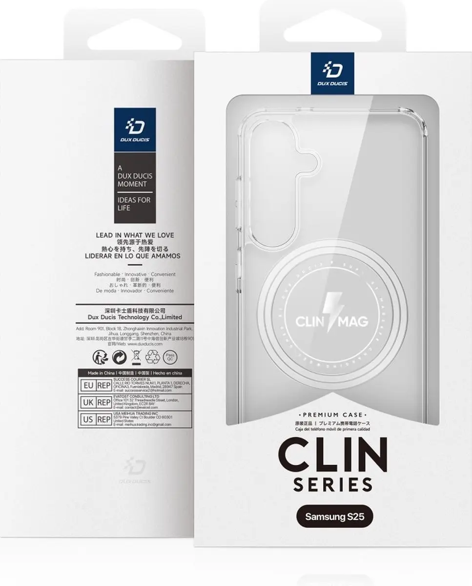 Dux Ducis Galaxy S25 Hoesje - Magnetisch - Transparant