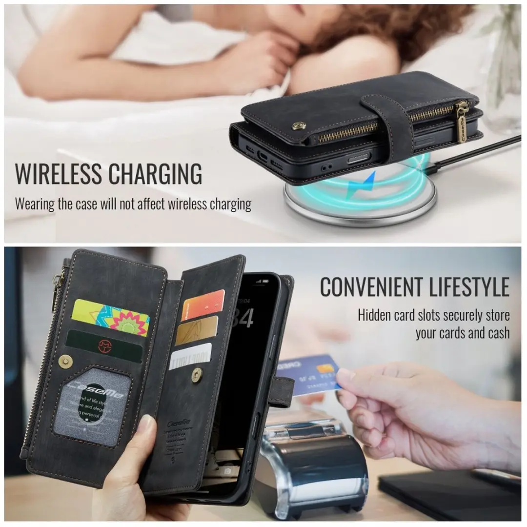 CaseMe C30 iPhone 17 Hoesje - Pasjeshouder 10 Stuks - Zwart