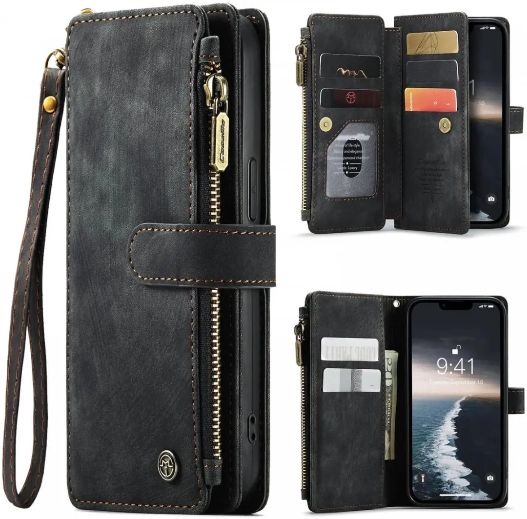 CaseMe C30 Hoesje iPhone 15 - Pasjeshouder 10 Stuks - Zwart - afbeelding 6 van 6