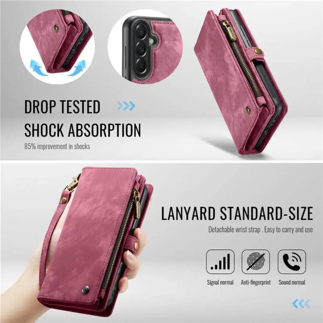 Caseme 008 Book Case Back Cover Samsung Galaxy A37 - Portemonnee Rood