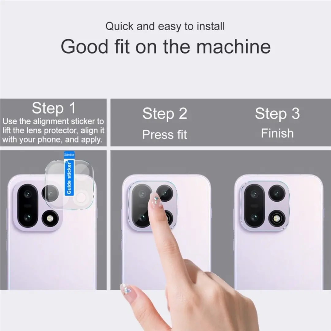 Imak 9H Tempered Glass Camera Lens Protector OnePlus 15 - Transparant