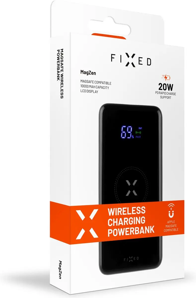 Fixed MagZen Powerbank FIXZENM-10-BK - 10.000mAh - Zwart