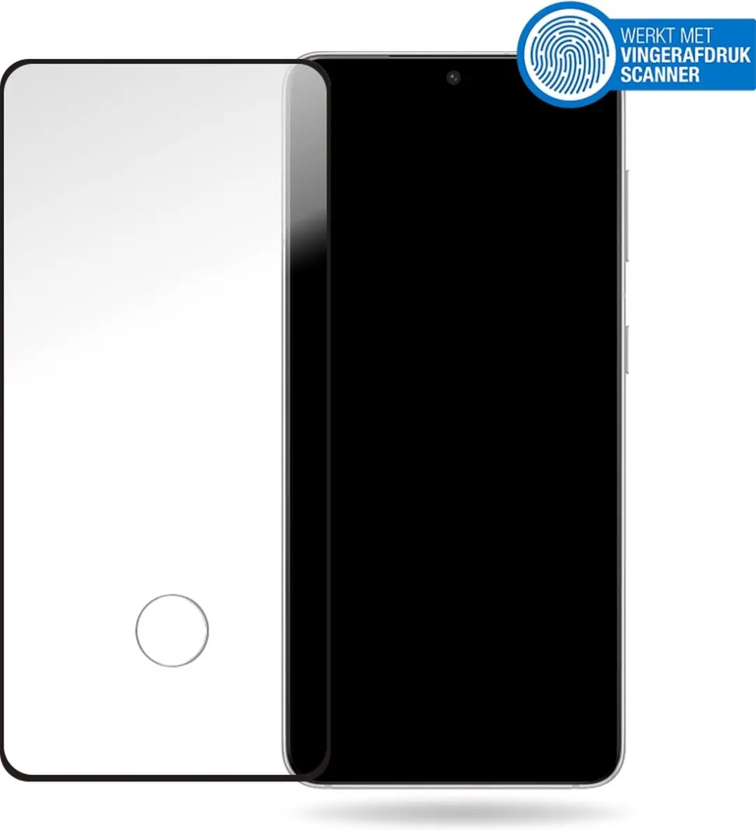 Mobilize Samsung Galaxy S21 Glazen Screenprotector - Case Friendly - Zwart