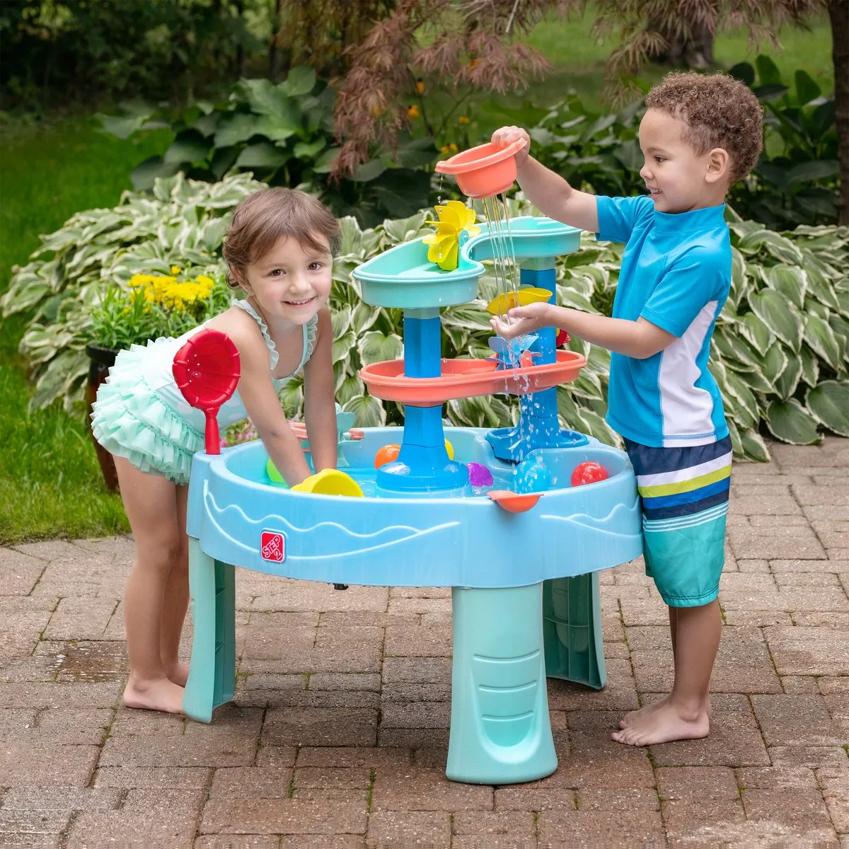 Step2 Double Spin & Showers Watertafel - 15.1L - Turquoise