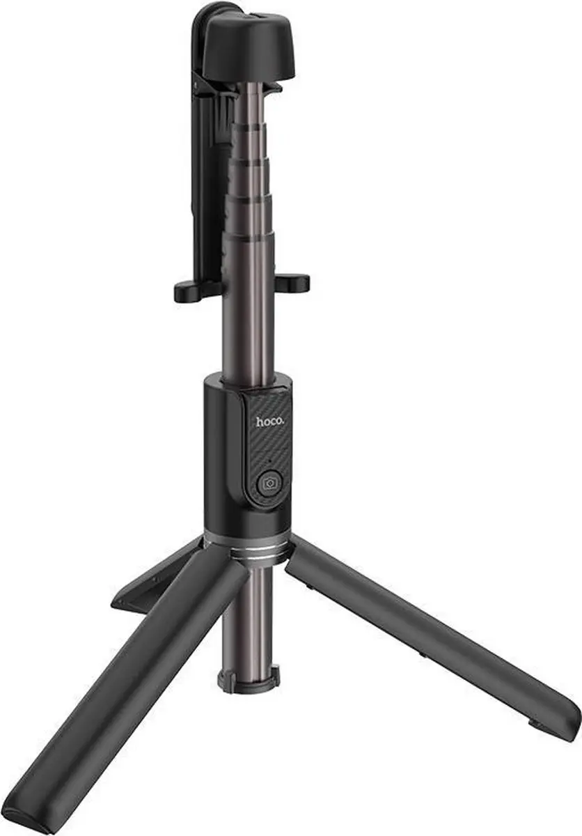 Hoco K11 Draadloze Selfiestick 3-in-1 - Smartphone tot 6" - Zwart