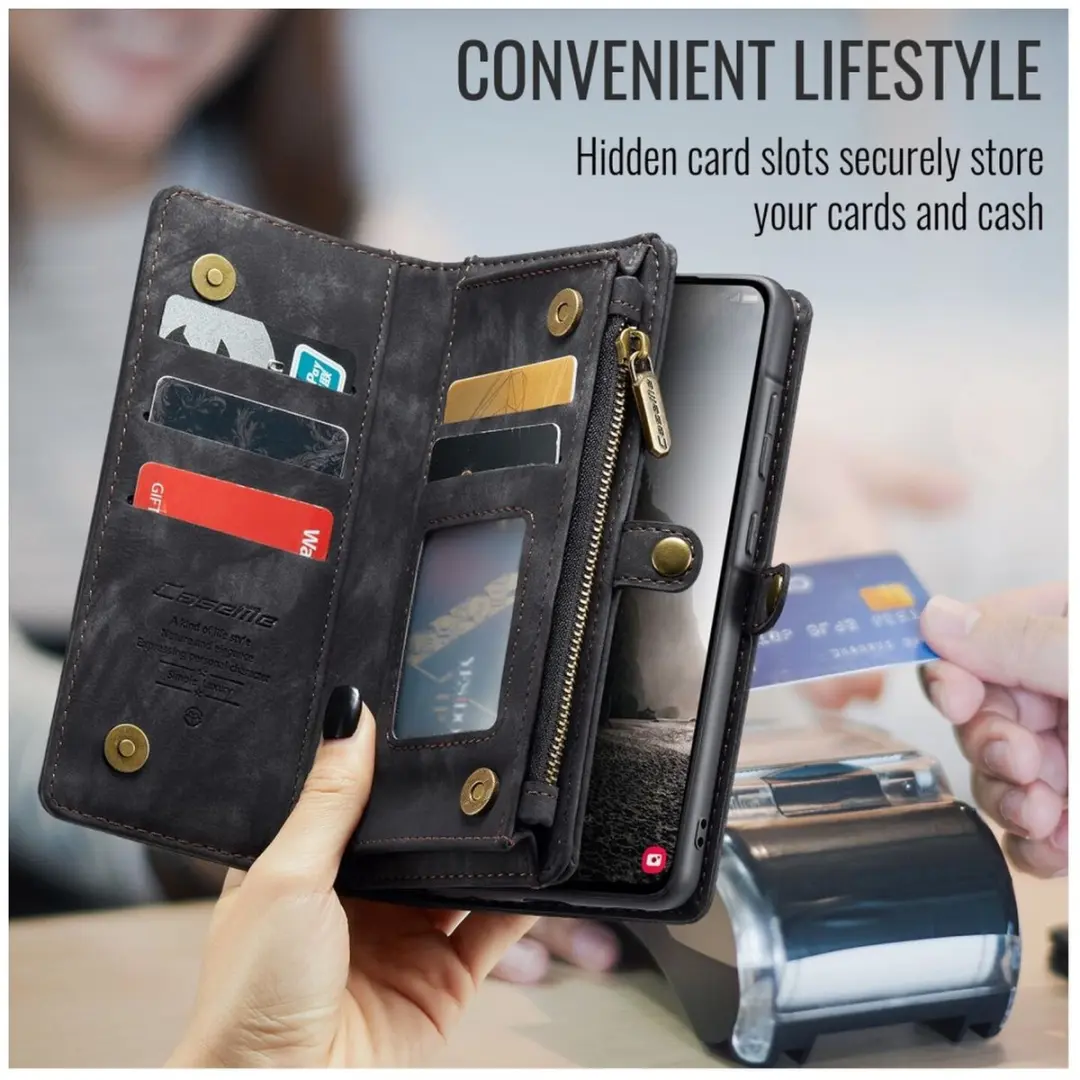 Caseme 008 Book Case Back Cover Samsung Galaxy A17 - 3 Pasjes - Zwart