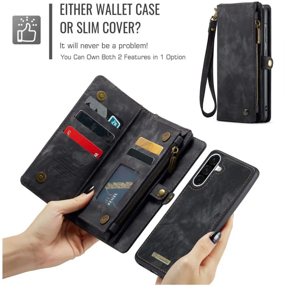 Caseme 008 Book Case Back Cover Samsung Galaxy A17 - 3 Pasjes - Zwart - afbeelding 6 van 6