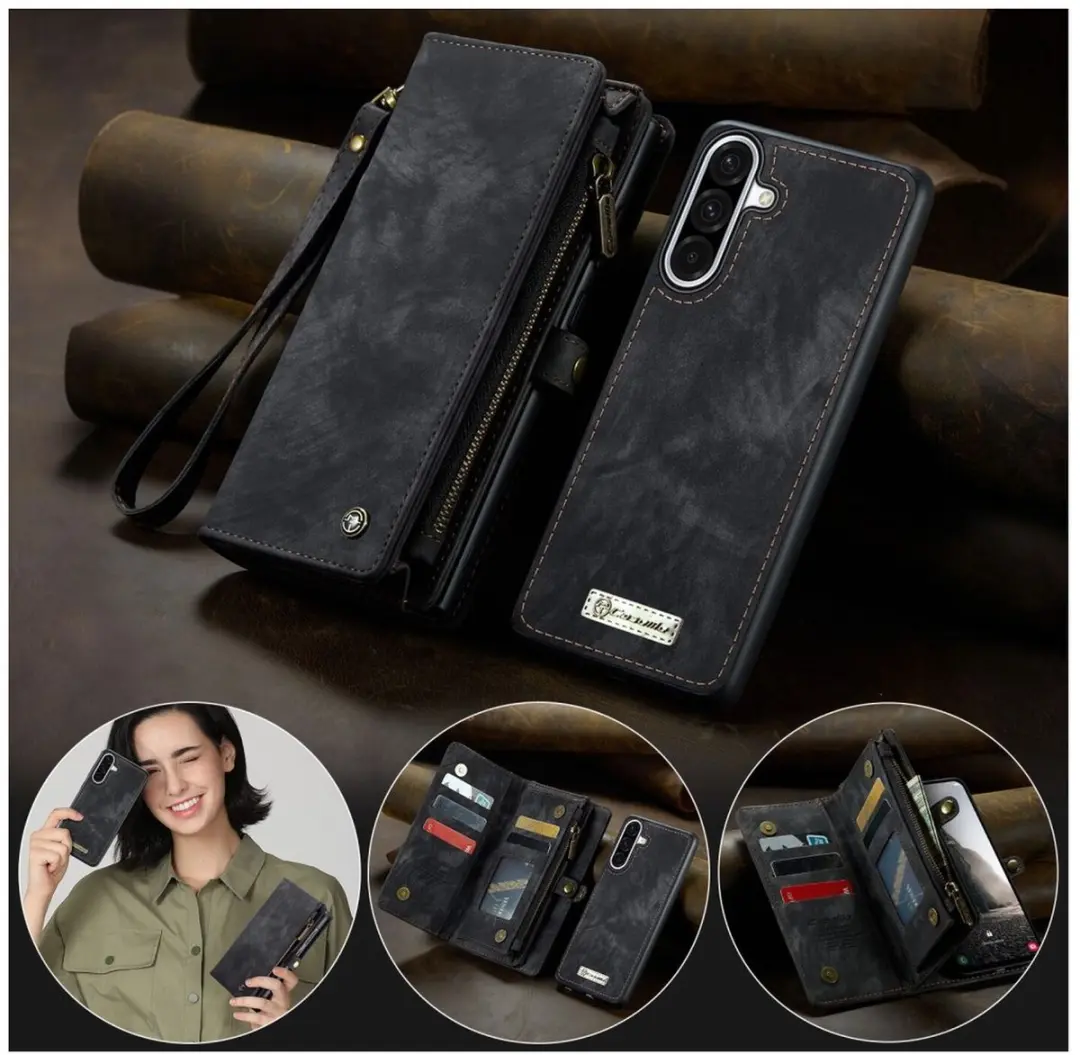 Caseme 008 Book Case Back Cover Samsung Galaxy A17 - 3 Pasjes - Zwart
