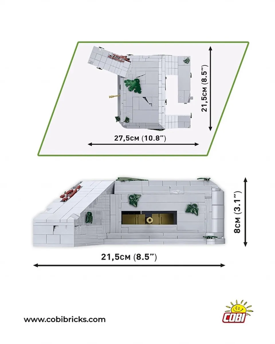 Cobi Atlantikwall Bunker 3136 - 642 Onderdelen
