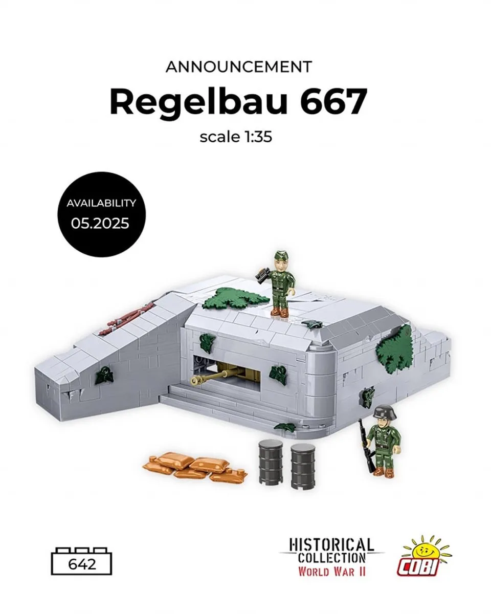Cobi Atlantikwall Bunker 3136 - 642 Onderdelen