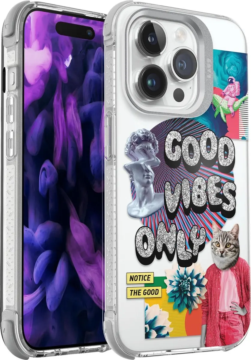 Laut POP Glitch Hoesje iPhone 15 - Meerkleurig