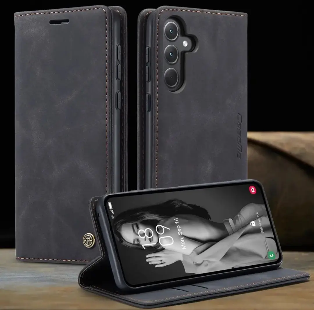 Caseme 013 Hoesje Samsung Galaxy A36 - Book Case Zwart