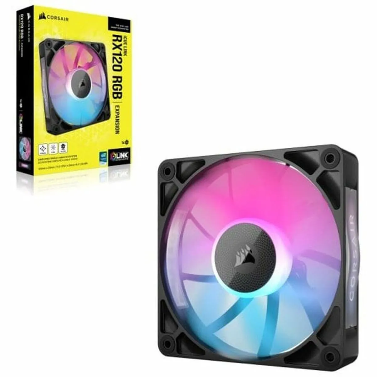 Corsair iCUE LINK RX120 RGB Ventilator 12cm - Zwart