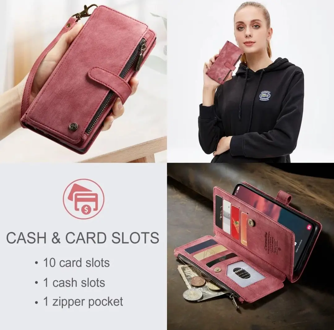 Caseme C30 Hoesje Samsung Galaxy A34 - Rood - afbeelding 6 van 6