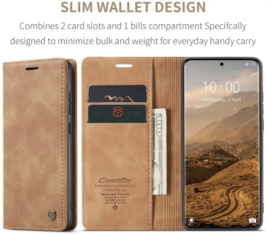Caseme 013 Book Case - Xiaomi Redmi Note 15/Poco M8 - Bruin