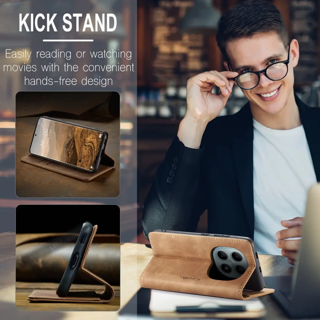 Caseme 013 Book Case - Xiaomi Redmi Note 15/Poco M8 - Bruin