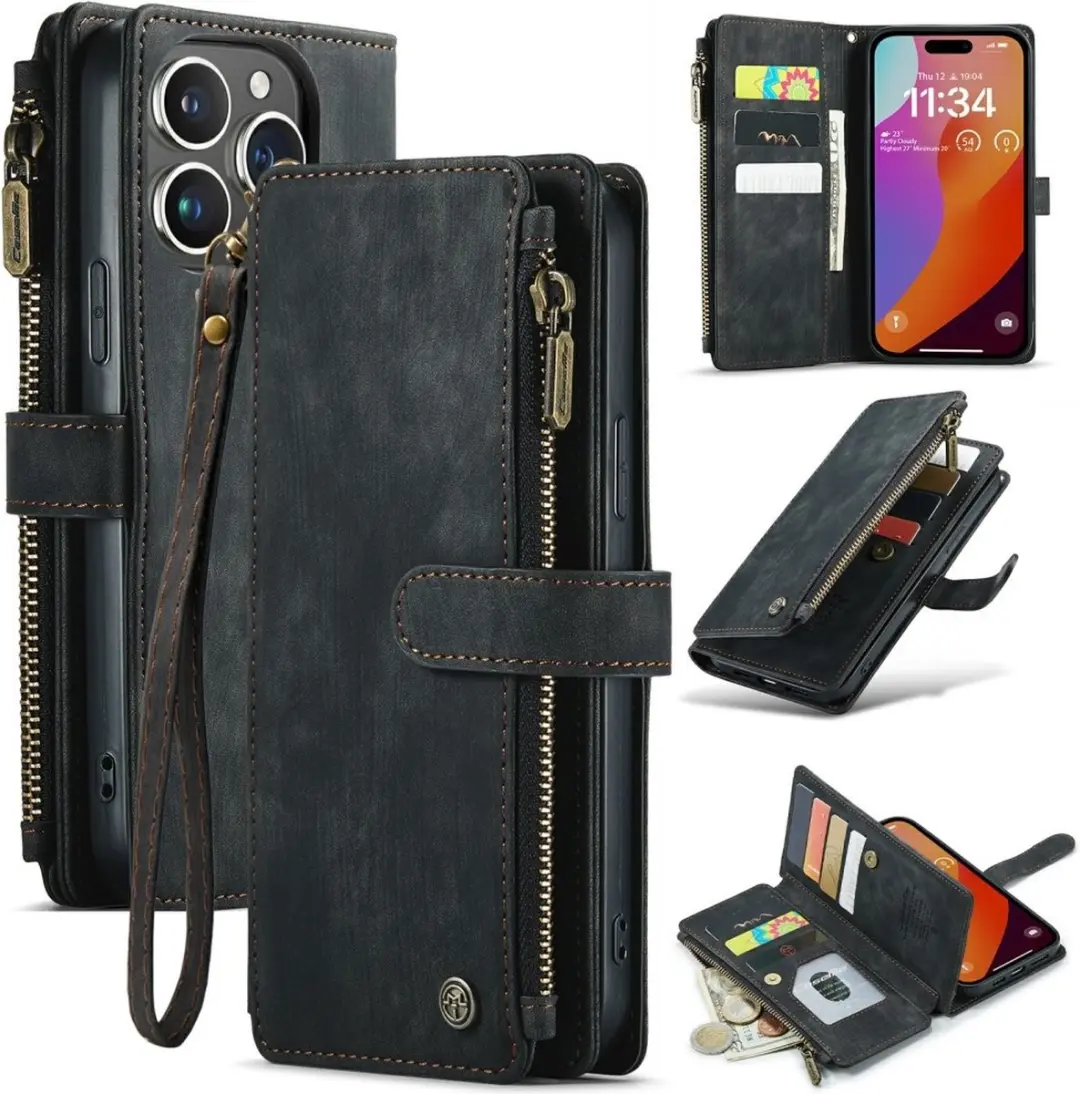CaseMe C30 Book Case met Portemonnee iPhone 16 Pro Max