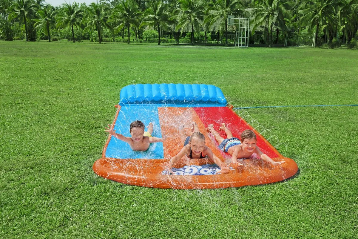 Bestway Triple Tsunami H2OGO Buikschuifbaan 472cm - Blauw