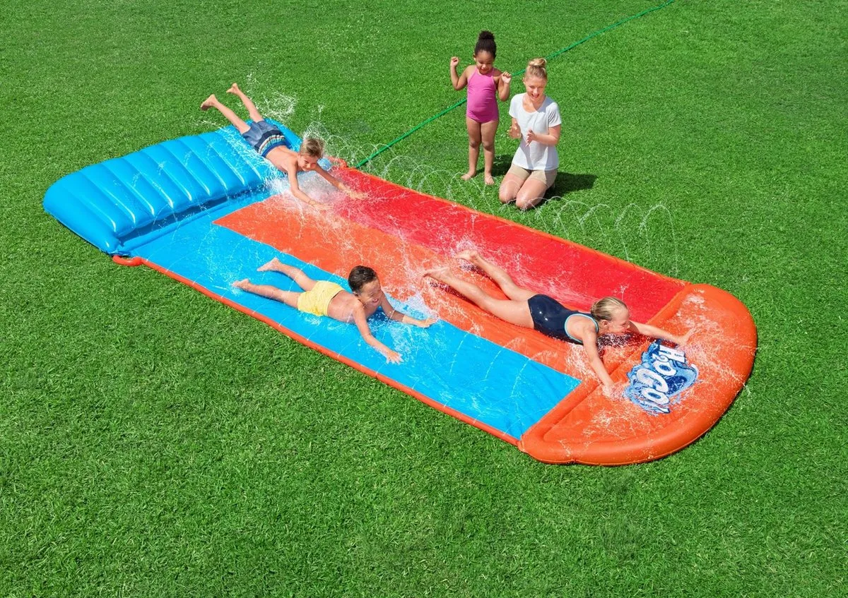 Bestway Triple Tsunami H2OGO Buikschuifbaan 472cm - Blauw - afbeelding 6 van 6