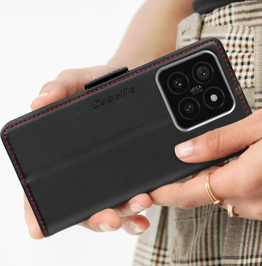 Caseme Foliohoes Xiaomi 14 Anti-RFID - Zwart