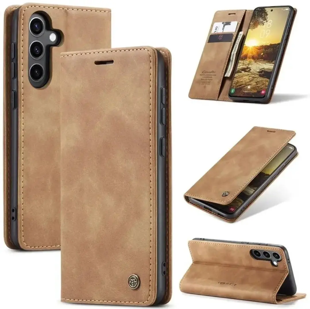 Caseme 013 Hoesje Samsung Galaxy S25 - Book Case Bruin - afbeelding 6 van 6