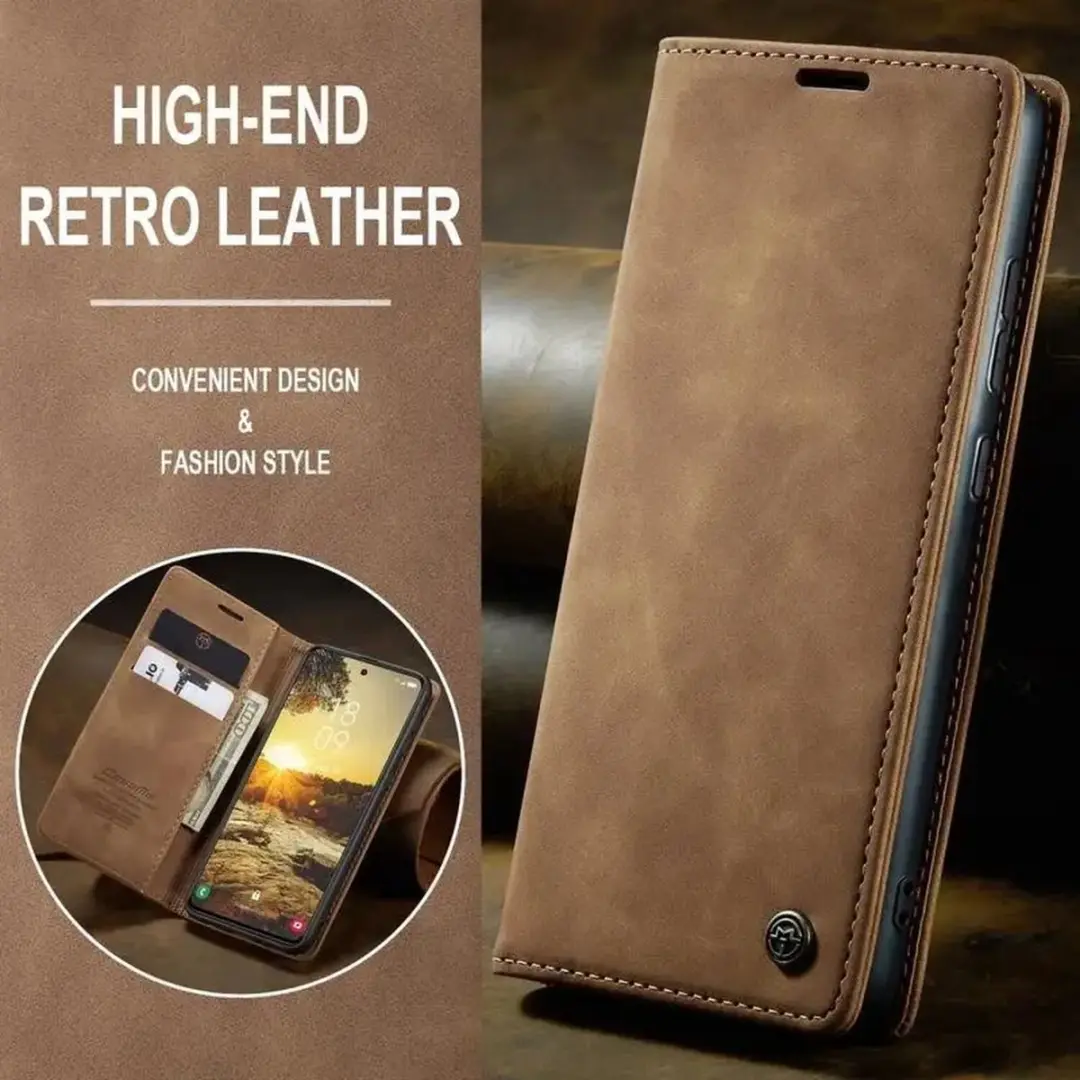 Caseme 013 Hoesje Samsung Galaxy S25 - Book Case Bruin